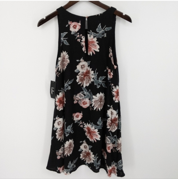 Lulu's Black Floral Mini Dress - Picture 2 of 7